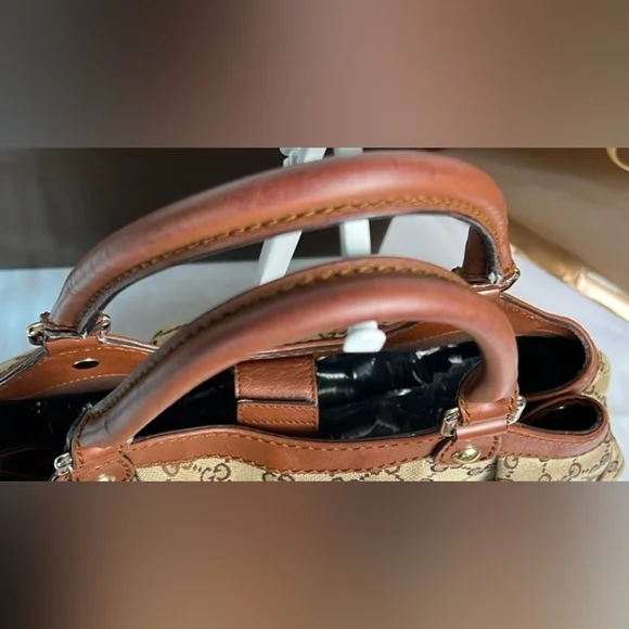 GUCCI Monogram Sukey Medium Brown Shoulder Bag